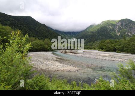 Paysage de Kamikochi, Alpes du Nord du Japon Banque D'Images