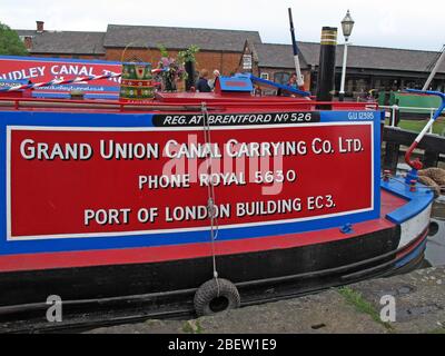 Grand Union Canal Poring Co Ltd, Ellesmere Port Canal Museum, South Pier Rd, Ellesmere Port, Cheshire, Angleterre, Royaume-Uni, CH 65 4 FW Banque D'Images