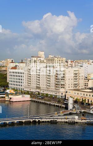 Port dans la vieille ville de San Juan, île de Porto Rico, États-Unis d'Amérique Banque D'Images