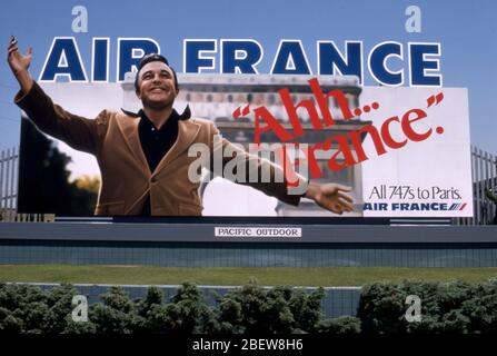 Panneaux publicitaires Air France pour la promotion de voyages en France à Los Angeles, CA Banque D'Images