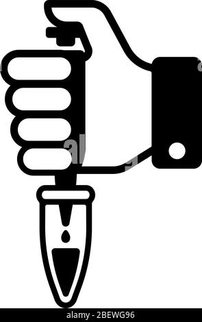 Illustration de l'icône du test PCR (réaction en chaîne de la polymérase) / coronavirus Novel Illustration de Vecteur