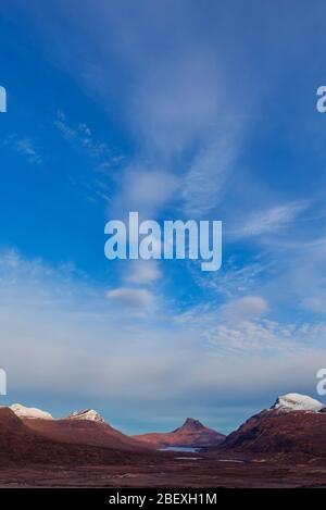 Montagnes d'Inverpolly en mars, Highland Scotland Banque D'Images