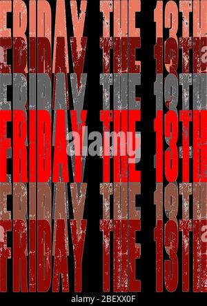 Modèle pour le texte de la date vendredi 13. Halloween. Horreur. Placer pour le texte. Image d'arrière-plan. Placer pour le texte. Date du calendrier. Affiche. Livret. Pro Illustration de Vecteur