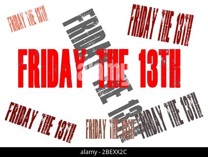 Modèle pour le texte de la date vendredi 13. Halloween. Horreur. Placer pour le texte. Image d'arrière-plan. Placer pour le texte. Date du calendrier. Affiche. Livret. Pro Illustration de Vecteur