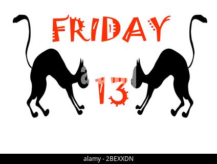 Modèle pour le texte de la date vendredi 13. Halloween. Horreur. Placer pour le texte. Image d'arrière-plan. Placer pour le texte. Date du calendrier. Affiche. Livret. Pro Illustration de Vecteur