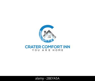 C lettre logo immobilier. Illustration de Vecteur