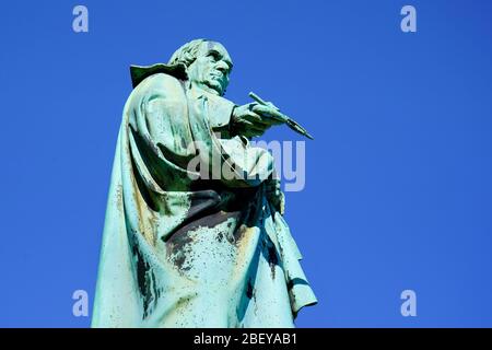 Monument représentant Peter von Cornelius (1783 - 1867), artiste et peintre allemand. Il a été directeur de l'Académie des Arts de Düsseldorf. Banque D'Images