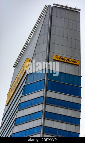 Maybank Building dans le quartier des affaires de Singapour, Singapour, 2 mars 2020 Banque D'Images