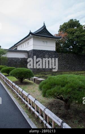 Vieux château d'Edo Palais impérial de Tokyo, quartier de Chiyoda, Tokyo, Japon Banque D'Images