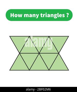 Jeu de mathématiques d'éducation. Combien de triangles? puzzle mathématique. Illustration de Vecteur