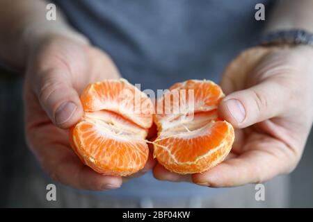 Yummy et mandarine saine Banque D'Images