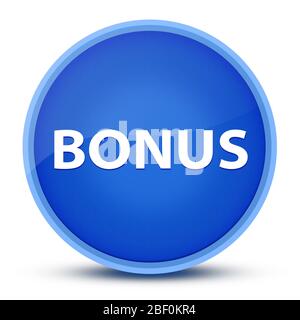 Bonus isolé sur l'illustration abstraite à bouton rond bleu spécial Banque D'Images