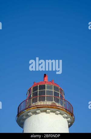 Ancien phare déutilisé sur la plage de Talaacre dans le nord du pays de Galles Banque D'Images