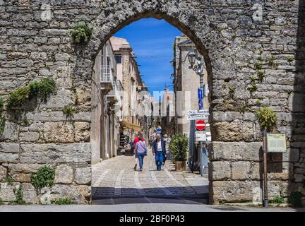 PARTA Trapani porte de la ville historique d'Erice sur un mont Erice dans la province de Trapani en Sicile, en Italie du sud Banque D'Images