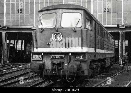 Moteur Cottbus versé en 1990 Banque D'Images