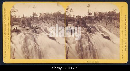 Stéréographes du paysage du Minnesota de la galerie Taylors Saint Paul Redwood Falls. Banque D'Images