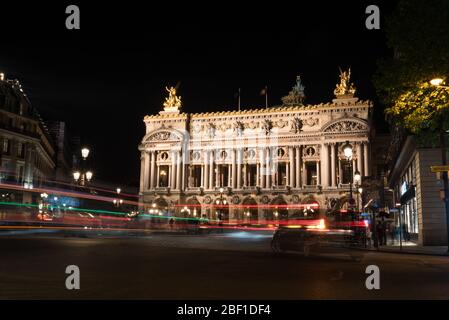 Opéra de Paris de nuit, Paris/France Banque D'Images