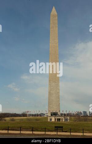 Monument de washington dans l'après-midi à Washington DC, États-Unis. Banque D'Images