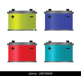 icône de batterie de voiture illustrée dans le vecteur sur fond blanc Illustration de Vecteur