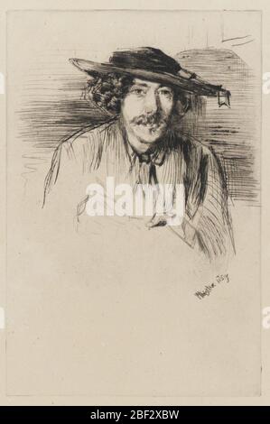 Whistler avec un chapeau. Francis Seymour Haden (1818 - 1910)H. Winderlich & Co. (1874 - 1912) Charles Lang freer (1854-1919)Seymour Haden (1818-1910), Londres [1]à 1898 H. Winderlich & Co., New York à 1898 [2]de 1898 à 1919Charles Lang freer (1854-1919), acheté de H. Banque D'Images