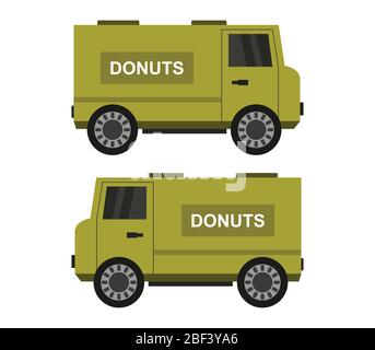icône de camion à anneau illustrée dans le vecteur sur fond blanc Illustration de Vecteur