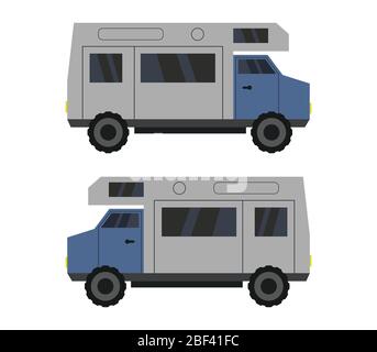 icône de camping-car illustrée dans le vecteur sur fond blanc Illustration de Vecteur