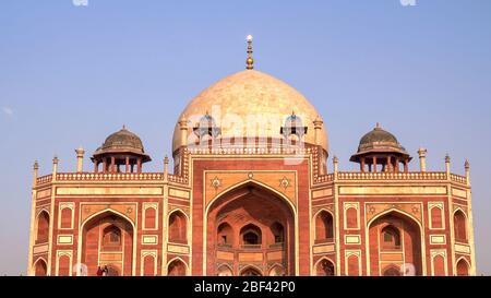 un après-midi près de la tombe d'humayun classée au patrimoine mondial à delhi Banque D'Images