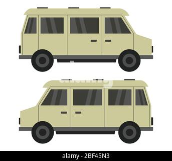 icône de minibus illustrée dans le vecteur sur fond blanc Illustration de Vecteur