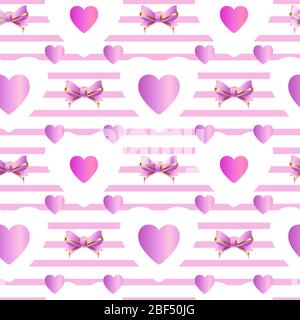 rose sans couture avec coeurs. Arrière-plan vectoriel Illustration de Vecteur