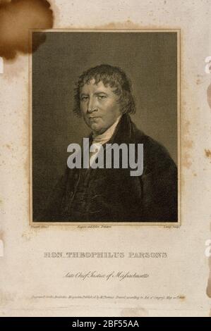 L'honorable Theophilus Parsons, juge en chef de la messe 1816. Banque D'Images