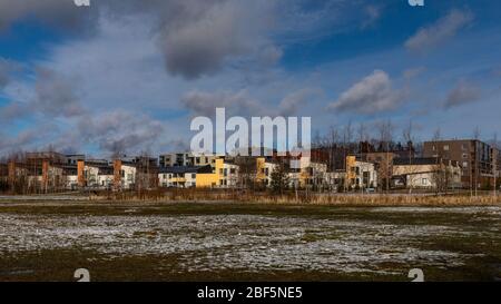 Banlieue finlandaise vivant à Espoo sans personne visible Banque D'Images