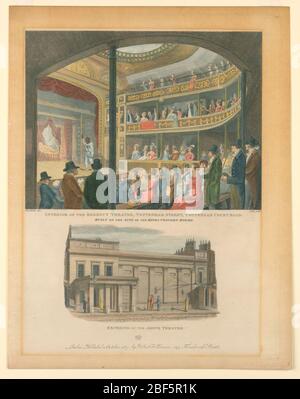 Vue intérieure et extérieure du Regency Theatre Tottenham Street Londres. Banque D'Images