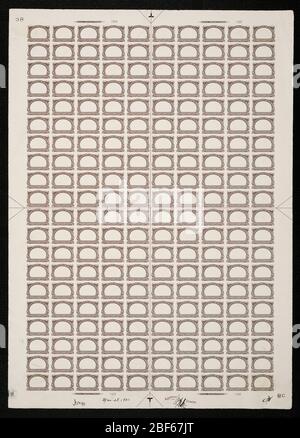 8 c écluses de canal à Sault Ste Marie feuille d'épreuve de plaque de cadre. Les épreuves certifiées de plaque sont la dernière preuve imprimée de la plaque avant d'imprimer les timbres au Bureau de l'gravure et de l'impression. Ces épreuves de plaque sont uniques, avec les signatures et la date d'approbation. Banque D'Images