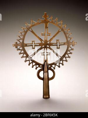 Éthiopien orthodoxe; Ethiopie; XIVe-XVe siècle; alliage de cuivre; H x l x P: 30,9 x 23,2 x 2,5 cm (12 3/16 x 9 1/8 x 1 po) Banque D'Images