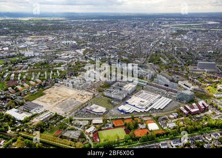 , chantier de construction à Roepkestreet à Düsseldorf, 23.04.2016, vue aérienne, Allemagne, Rhénanie-du-Nord-Westphalie, Bas-Rhin, Düsseldorf Banque D'Images