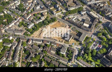 , site développé au centre de Duisburg entre les rues Oberstrasse et Gutenbergstrasse, 09.06.2016, vue aérienne, Allemagne, Rhénanie-du-Nord-Westphalie Banque D'Images