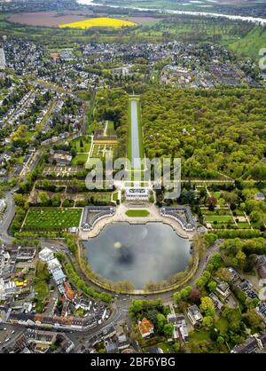 , Parc du château de Schloss Benrath à Düsseldorf, 23.04.2016, vue aérienne, Allemagne, Rhénanie-du-Nord-Westphalie, Bas-Rhin, Düsseldorf Banque D'Images