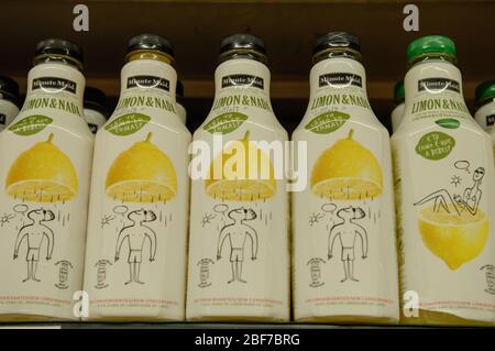 Minute Maid,jus de citron verre Banque D'Images