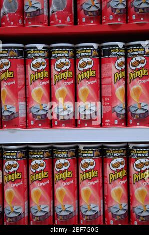 Les chips Pringles,,chips de pomme de terre Banque D'Images