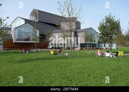 VitraHaus Vitra Haus Charcoal stuc Vitra Campus par Herzog de Meuron Architects Banque D'Images