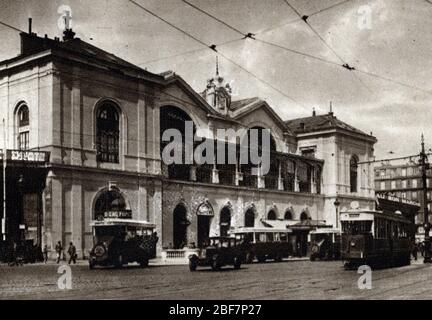 Vue de la gare Montparnasse A paris (Gare Montparnasse à Paris) 1910 CA Postcard Collection privée Banque D'Images