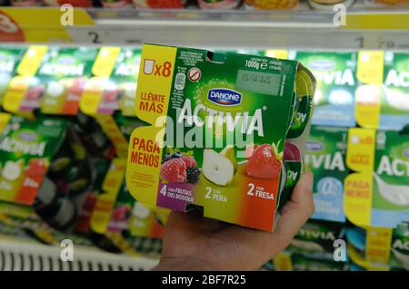 Le yogourt Activia de Danone,, Banque D'Images