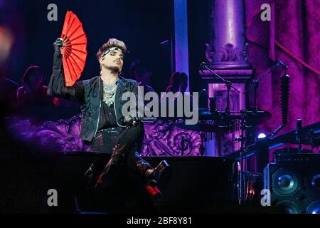 19 janvier 2020: LA REINE ET ADAM LAMBERT se sont présenté au concert de Corée du Sud pour le Rhapsody Tour ‎Gocheok Sky Dome. Le 19 janvier 2020 à Séoul Banque D'Images