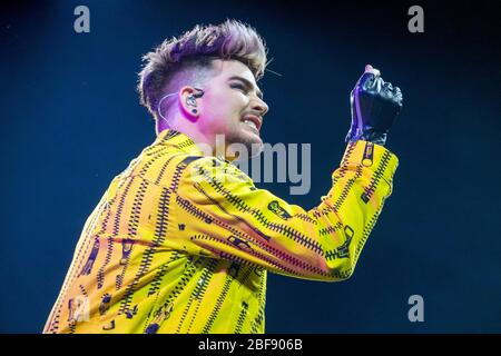 19 janvier 2020: LA REINE ET ADAM LAMBERT se sont présenté au concert de Corée du Sud pour le Rhapsody Tour ‎Gocheok Sky Dome. Le 19 janvier 2020 à Séoul Banque D'Images