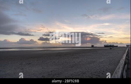 sankt peter ording, allemagne vue sur la plage Banque D'Images