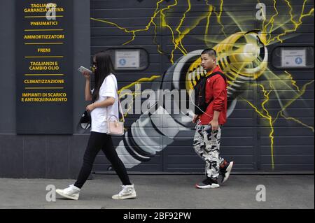 Milano (Italie) immigrés dans la rue Padoue Banque D'Images