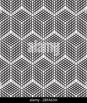 Décoration carrée à rayures et motif Art vectoriel sans coutures Illustration de Vecteur