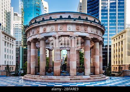 Détail de l'intérieur du mémorial de guerre d'Anzac. Banque D'Images