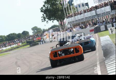 2010 GOODWOOD Revival - Chicane action dans Whitsun Trophy course pour 1963-1966 voitures de sport Banque D'Images