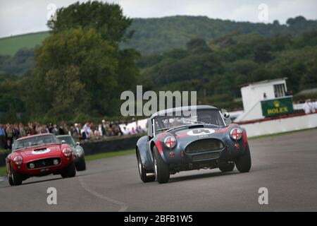 2010 GOODWOOD Revival - action chicane dans la course de célébration du trophée de Tourisme pour les voitures 190-1964 GT Banque D'Images